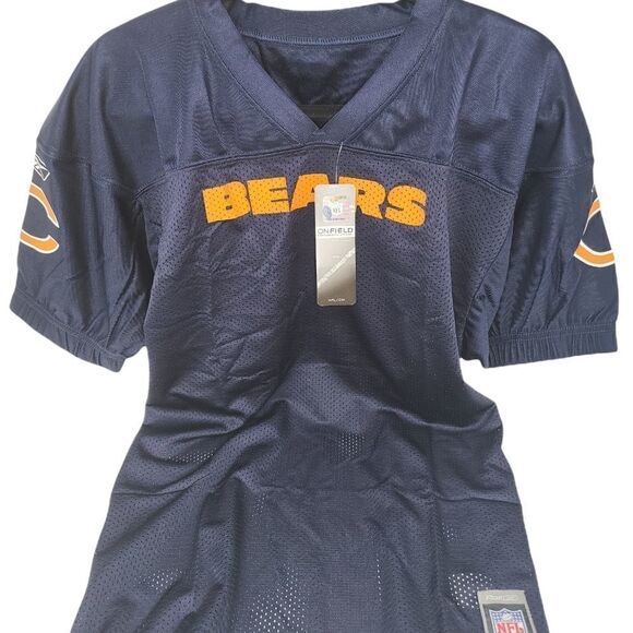 CHICAGO BEARS NAVY BLUE Reebok NFL Jersey Size L - Picture 1 of 3